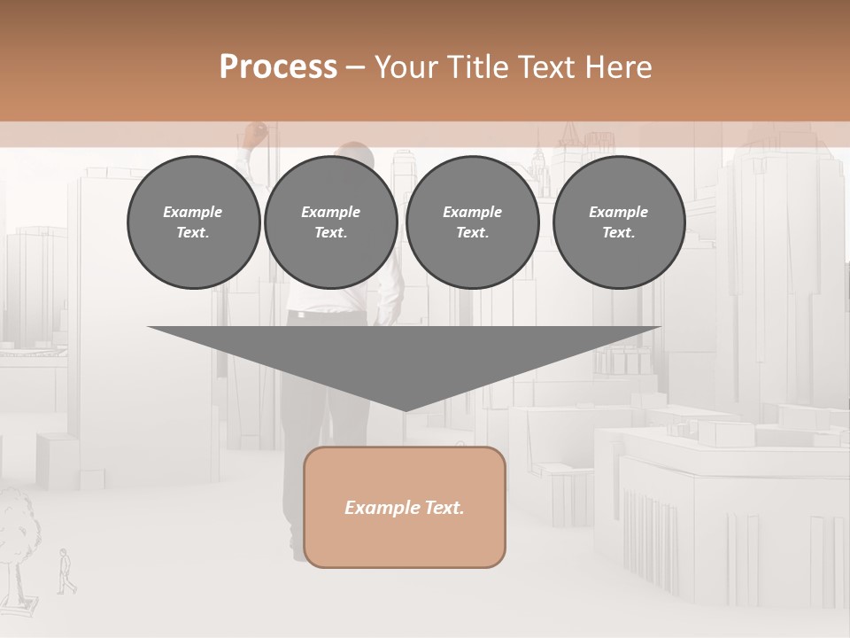 A Man Standing In Front Of A Cityscape PowerPoint Template