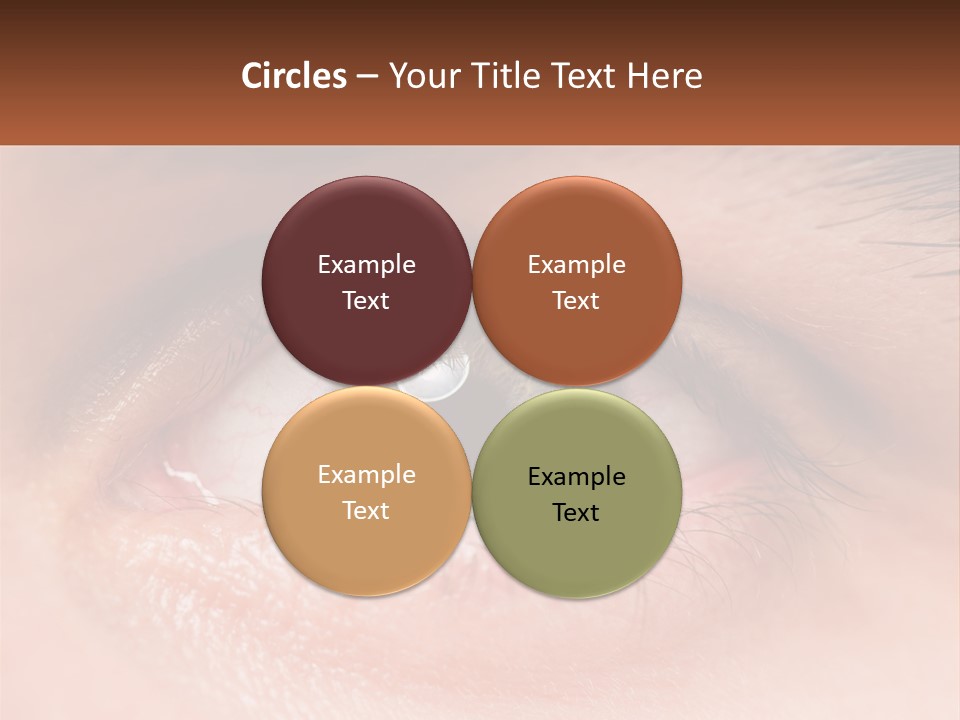 A Close Up Of A Person's Eye With A Brown Background PowerPoint Template