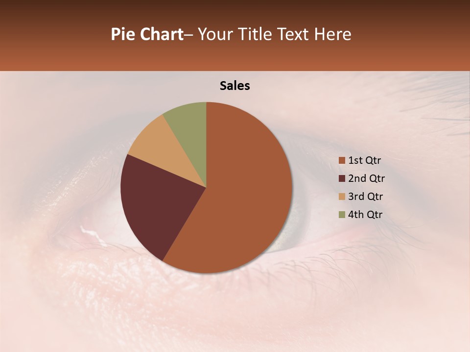 A Close Up Of A Person's Eye With A Brown Background PowerPoint Template