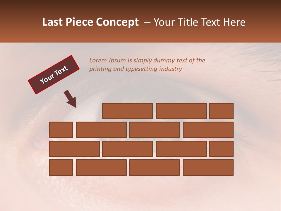 A Close Up Of A Person's Eye With A Brown Background PowerPoint Template