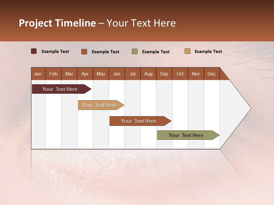 A Close Up Of A Person's Eye With A Brown Background PowerPoint Template