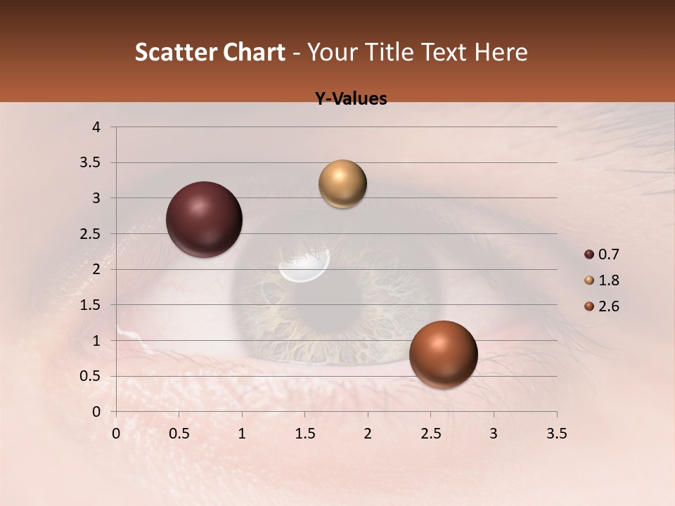 A Close Up Of A Person's Eye With A Brown Background PowerPoint Template
