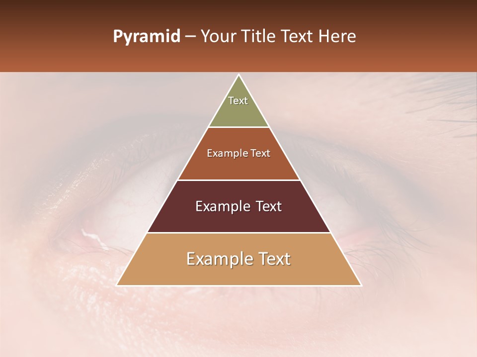 A Close Up Of A Person's Eye With A Brown Background PowerPoint Template