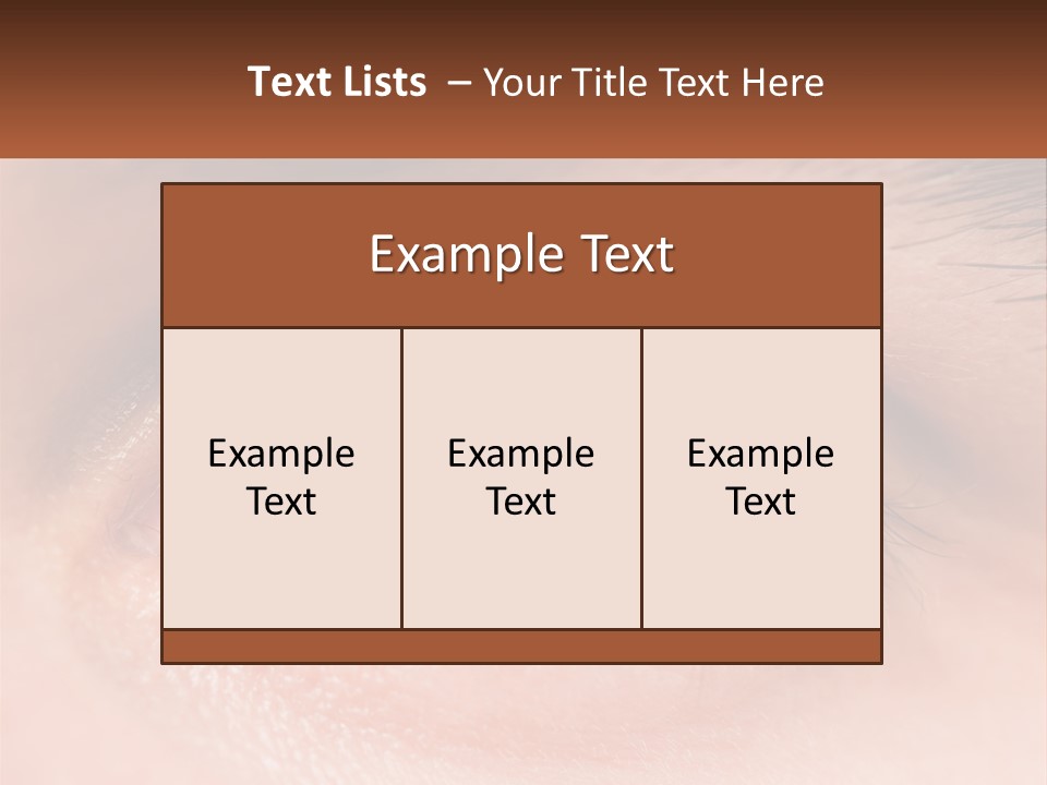 A Close Up Of A Person's Eye With A Brown Background PowerPoint Template