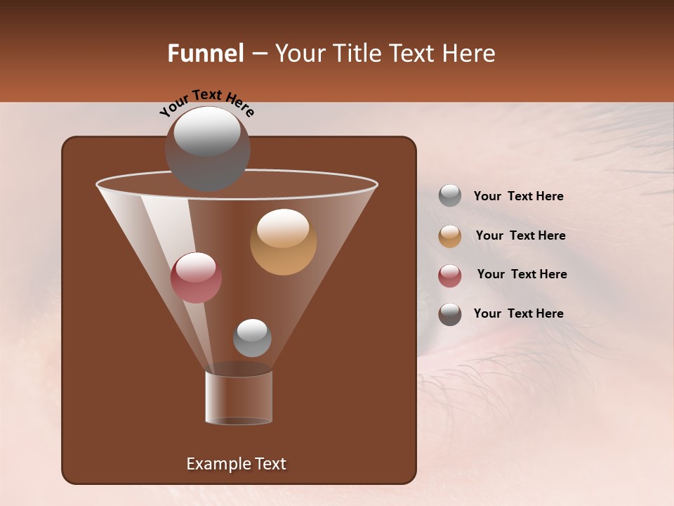 A Close Up Of A Person's Eye With A Brown Background PowerPoint Template