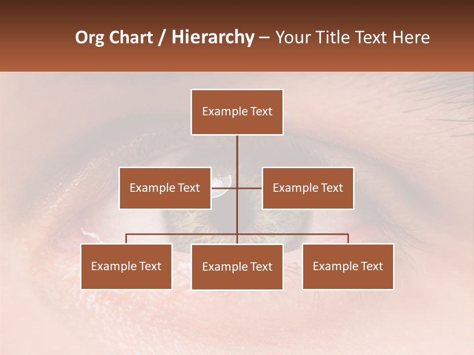 A Close Up Of A Person's Eye With A Brown Background PowerPoint Template