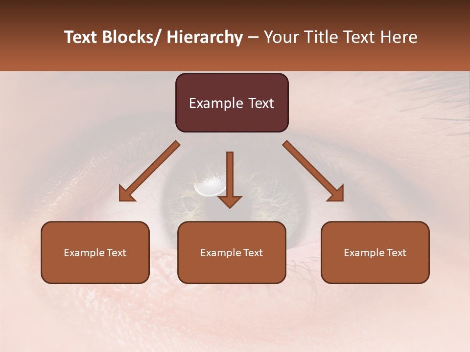 A Close Up Of A Person's Eye With A Brown Background PowerPoint Template