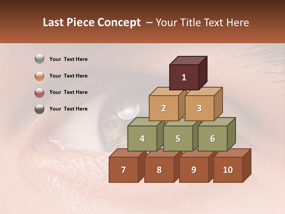 A Close Up Of A Person's Eye With A Brown Background PowerPoint Template