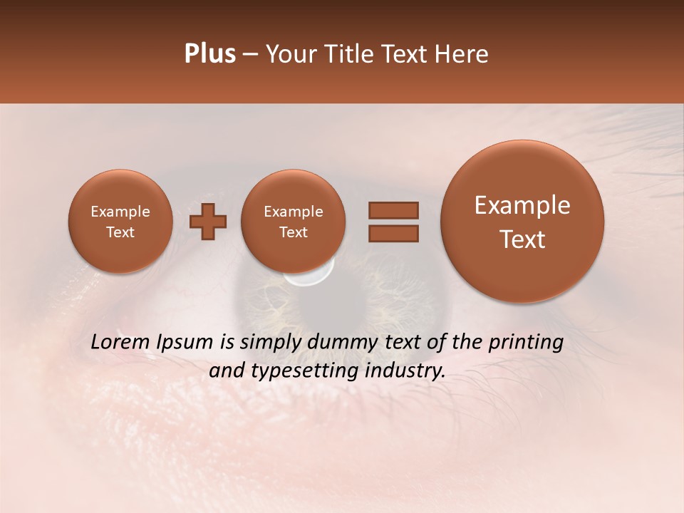 A Close Up Of A Person's Eye With A Brown Background PowerPoint Template