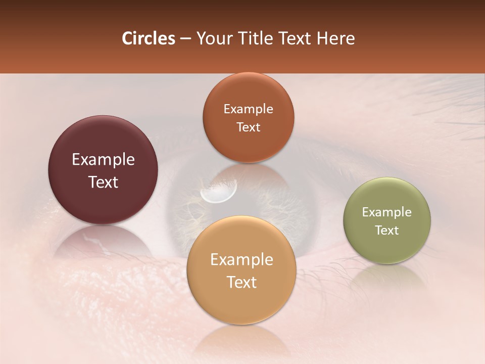 A Close Up Of A Person's Eye With A Brown Background PowerPoint Template
