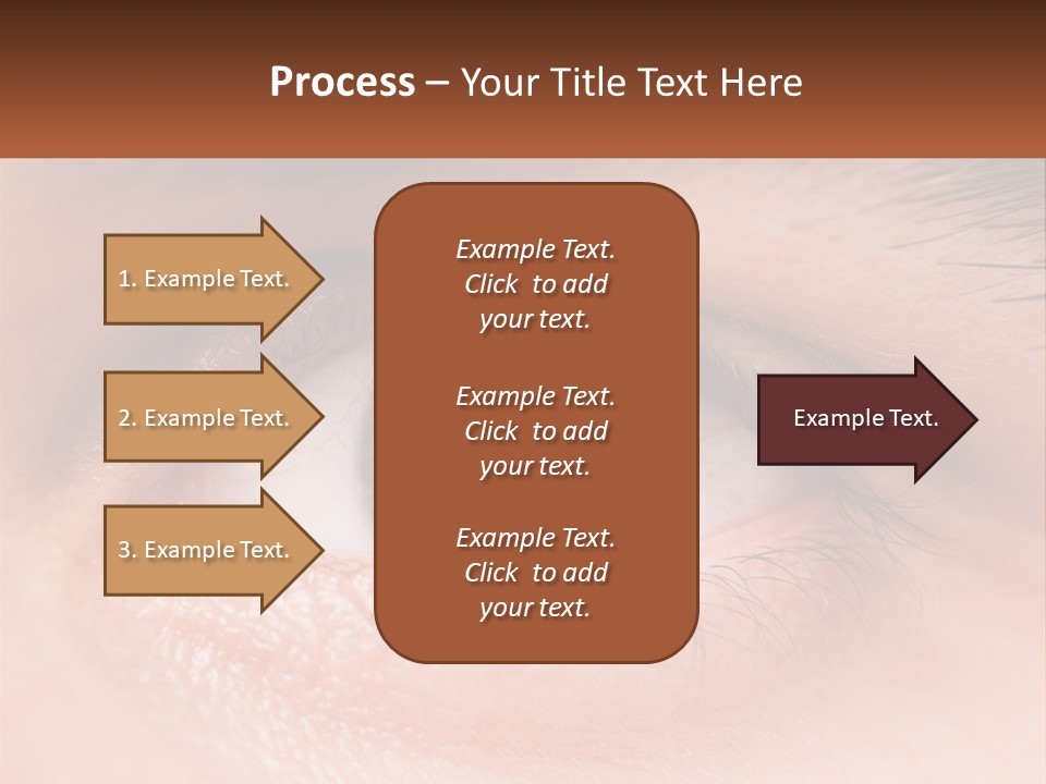 A Close Up Of A Person's Eye With A Brown Background PowerPoint Template