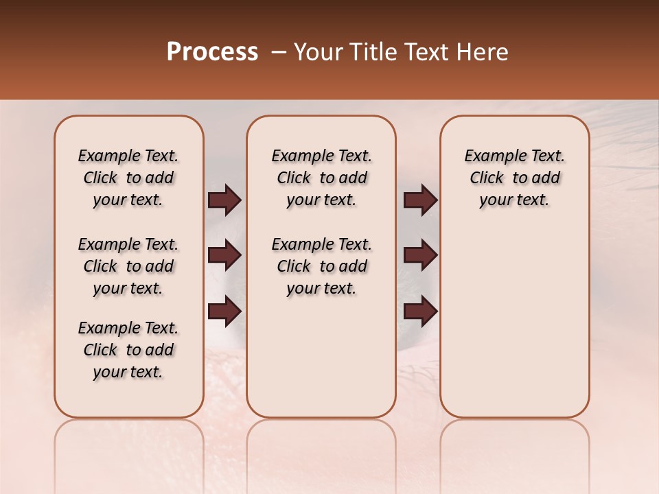 A Close Up Of A Person's Eye With A Brown Background PowerPoint Template