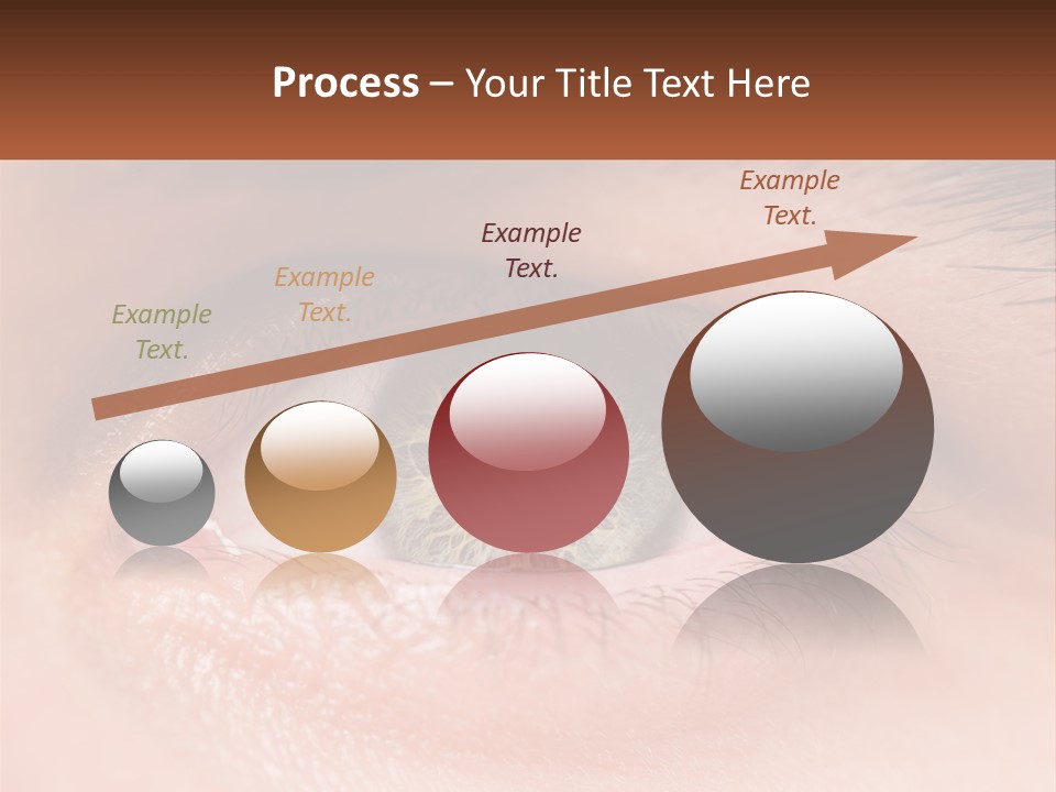 A Close Up Of A Person's Eye With A Brown Background PowerPoint Template