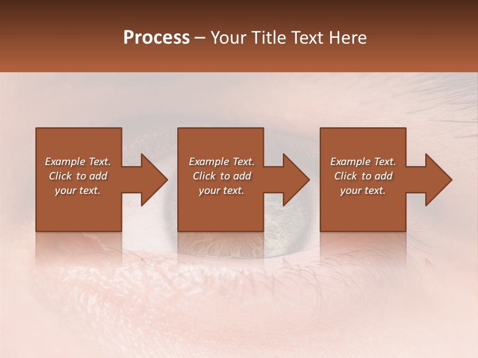 A Close Up Of A Person's Eye With A Brown Background PowerPoint Template