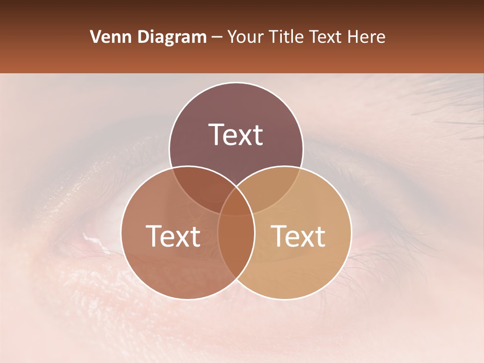 A Close Up Of A Person's Eye With A Brown Background PowerPoint Template