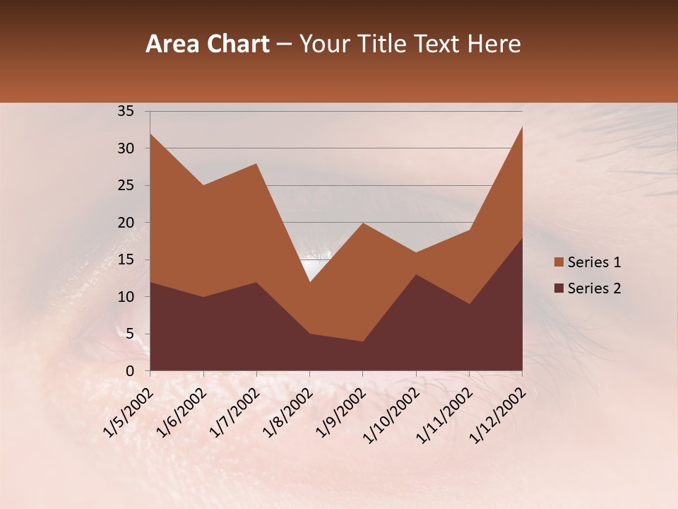 A Close Up Of A Person's Eye With A Brown Background PowerPoint Template