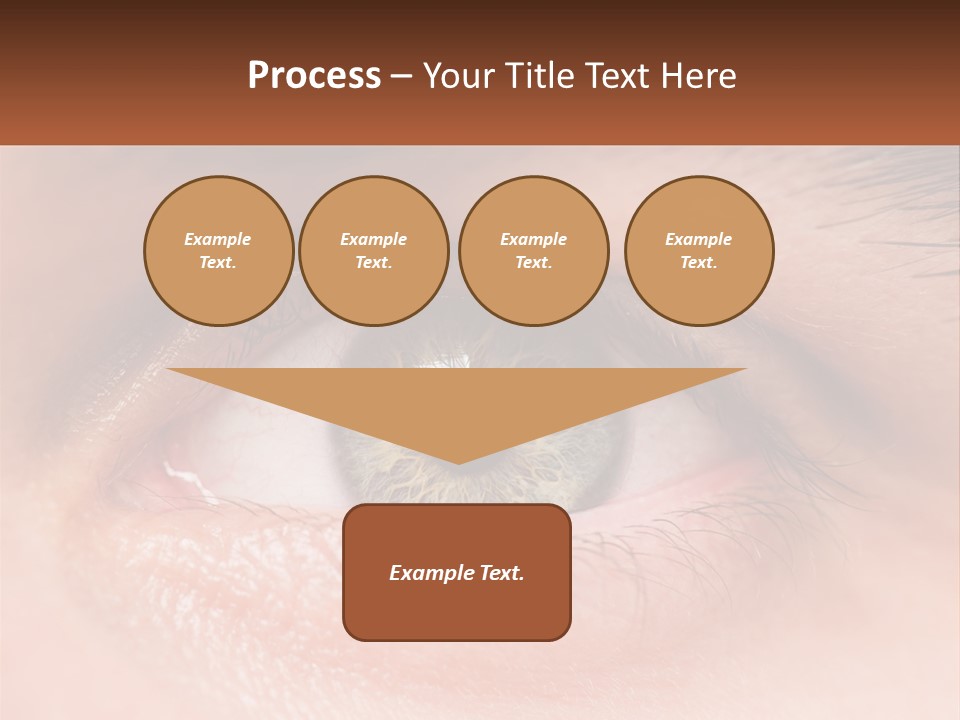 A Close Up Of A Person's Eye With A Brown Background PowerPoint Template