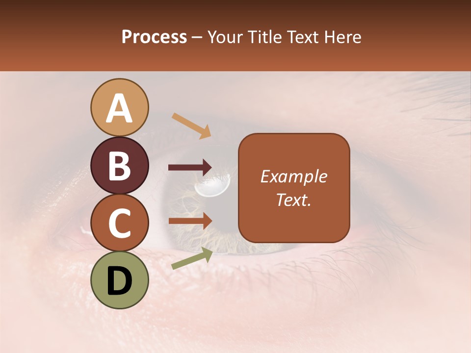 A Close Up Of A Person's Eye With A Brown Background PowerPoint Template