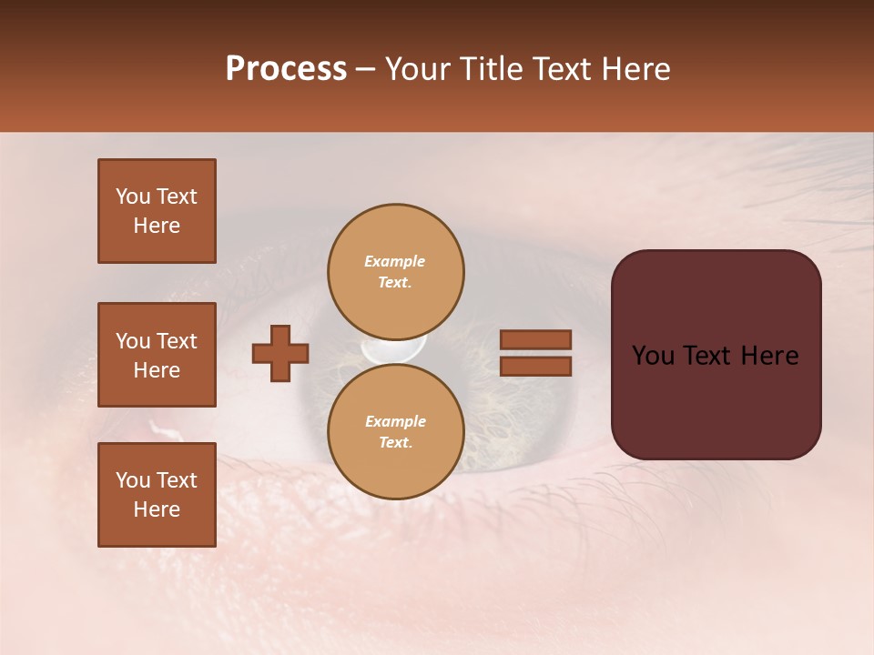 A Close Up Of A Person's Eye With A Brown Background PowerPoint Template