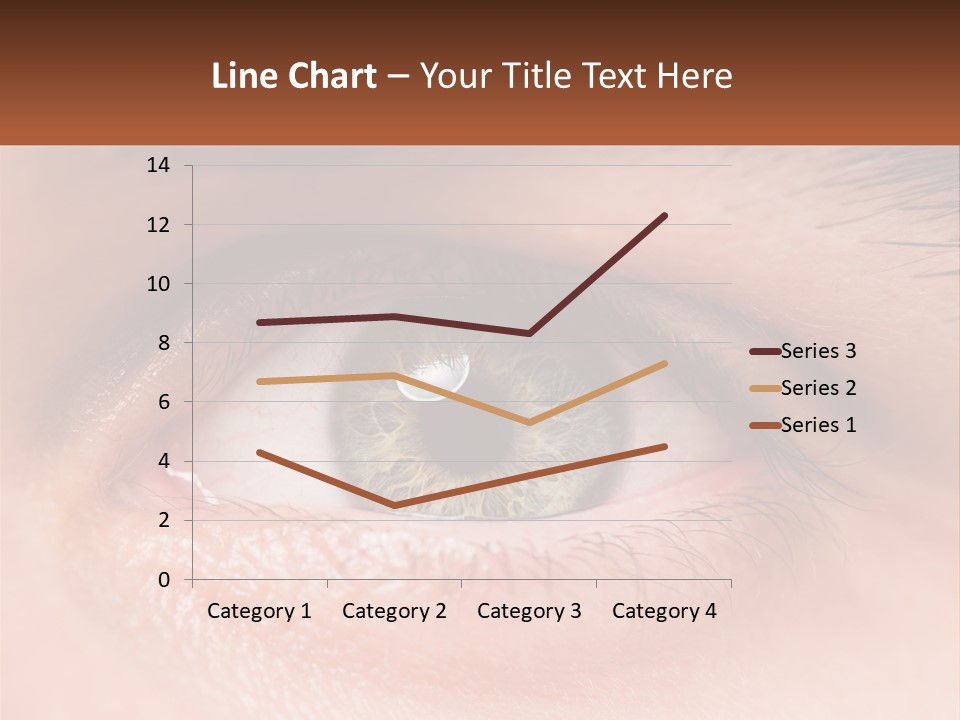 A Close Up Of A Person's Eye With A Brown Background PowerPoint Template