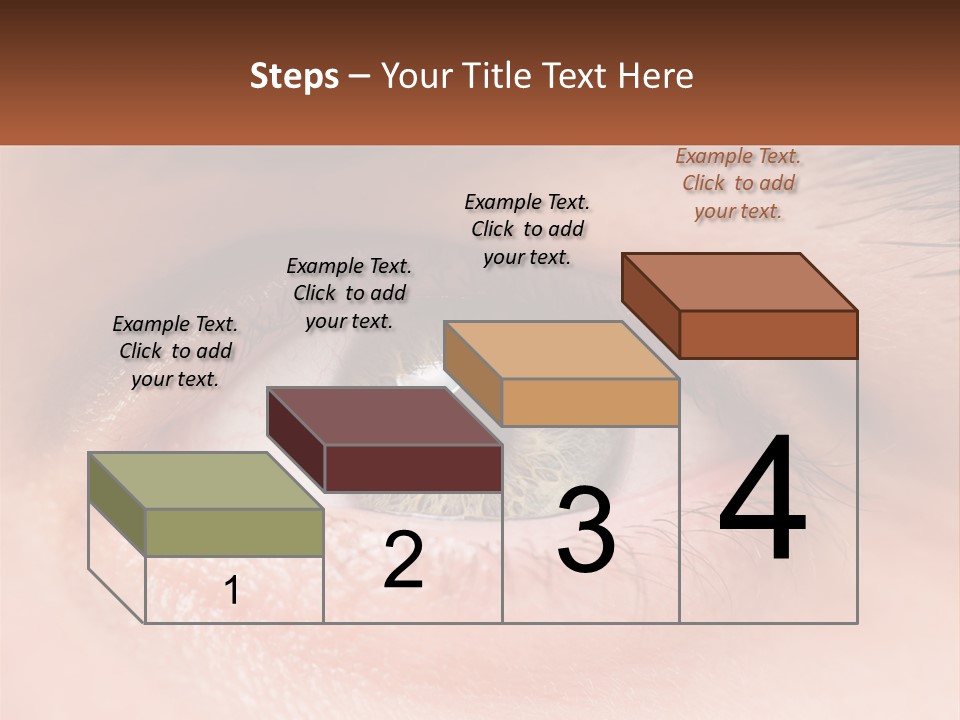 A Close Up Of A Person's Eye With A Brown Background PowerPoint Template