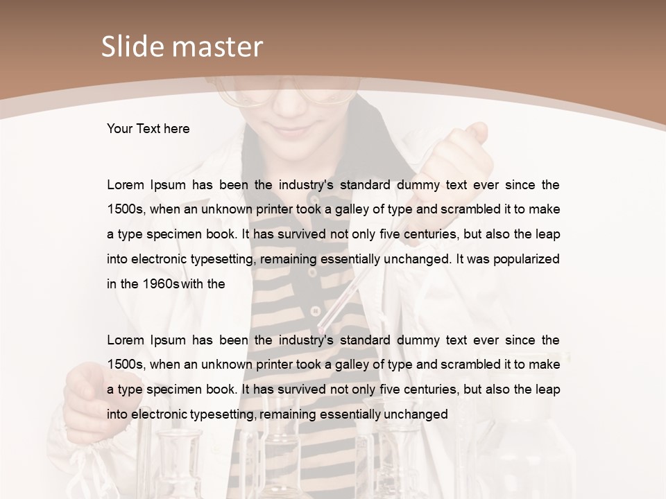 A Young Man Is Making A Science Experiment PowerPoint Template