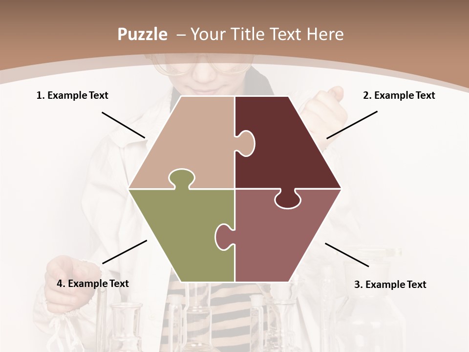 A Young Man Is Making A Science Experiment PowerPoint Template