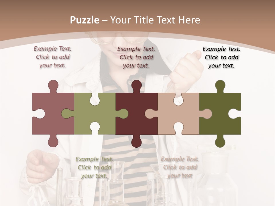 A Young Man Is Making A Science Experiment PowerPoint Template