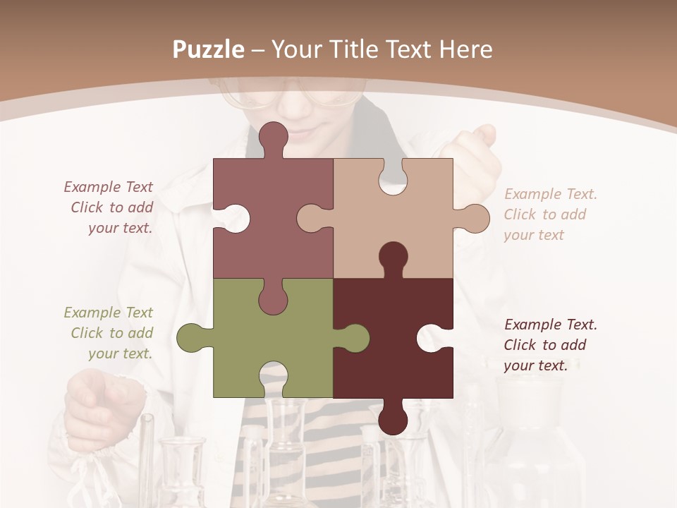 A Young Man Is Making A Science Experiment PowerPoint Template