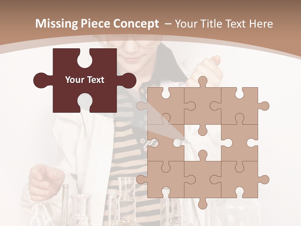 A Young Man Is Making A Science Experiment PowerPoint Template