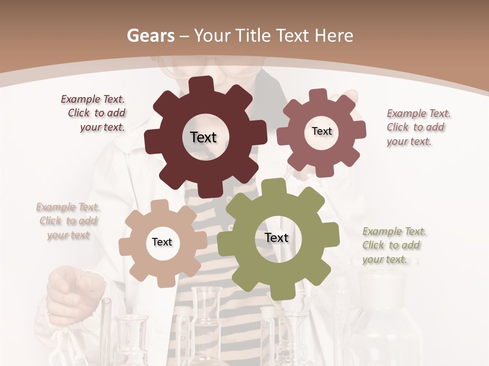 A Young Man Is Making A Science Experiment PowerPoint Template