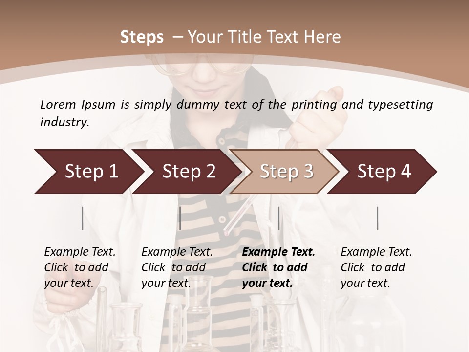 A Young Man Is Making A Science Experiment PowerPoint Template