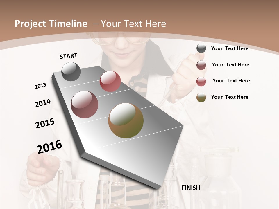 A Young Man Is Making A Science Experiment PowerPoint Template