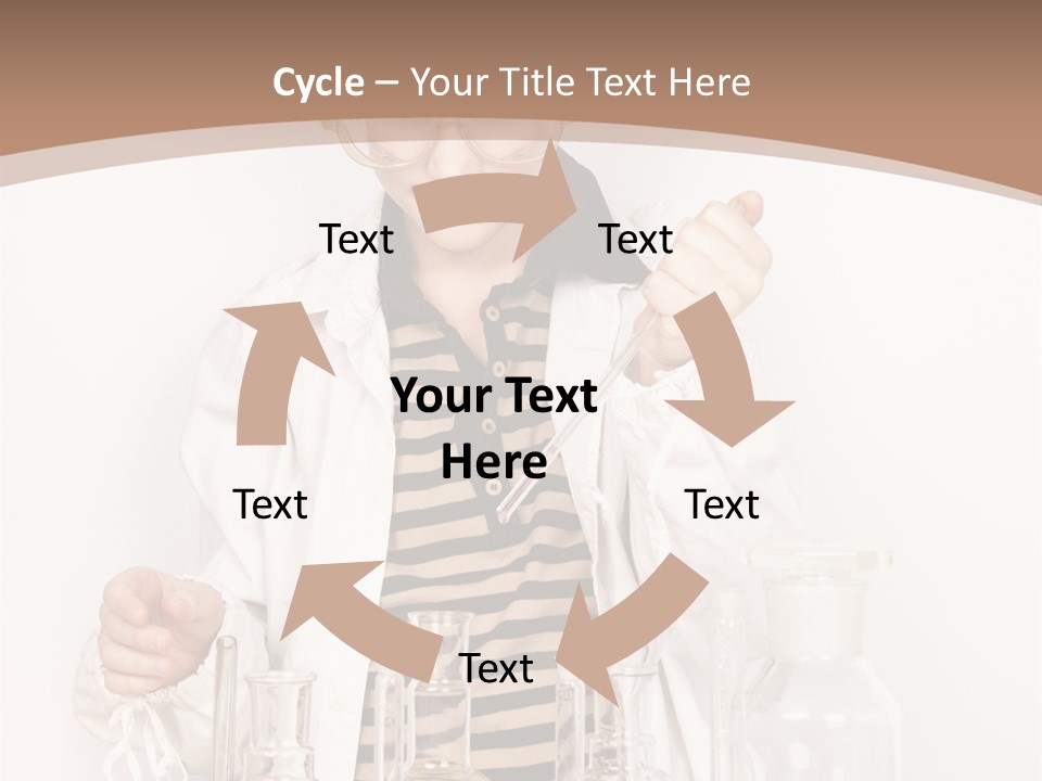 A Young Man Is Making A Science Experiment PowerPoint Template