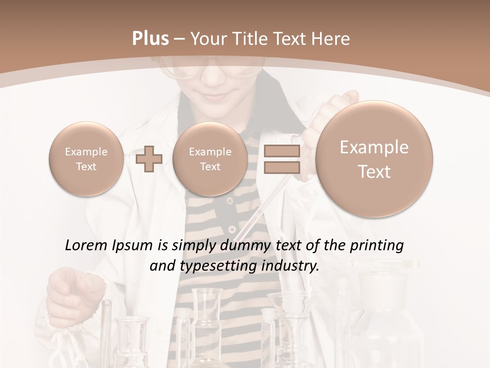 A Young Man Is Making A Science Experiment PowerPoint Template