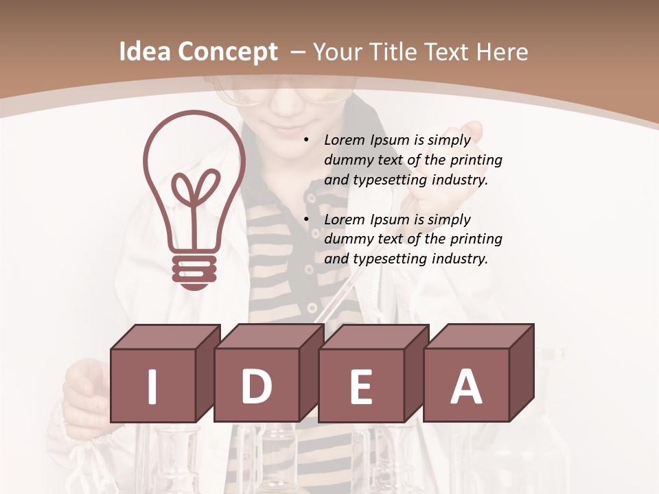 A Young Man Is Making A Science Experiment PowerPoint Template
