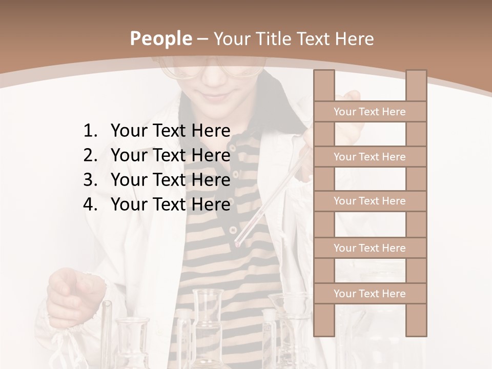 A Young Man Is Making A Science Experiment PowerPoint Template
