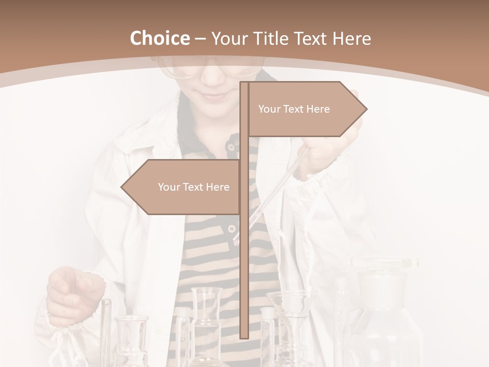 A Young Man Is Making A Science Experiment PowerPoint Template