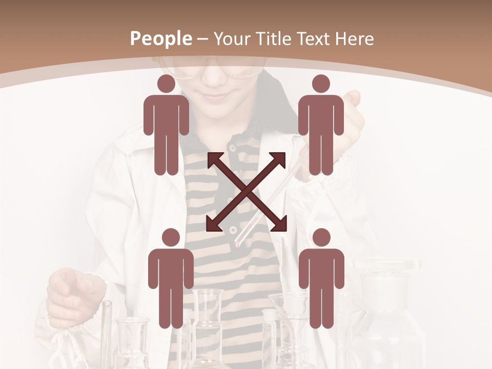 A Young Man Is Making A Science Experiment PowerPoint Template