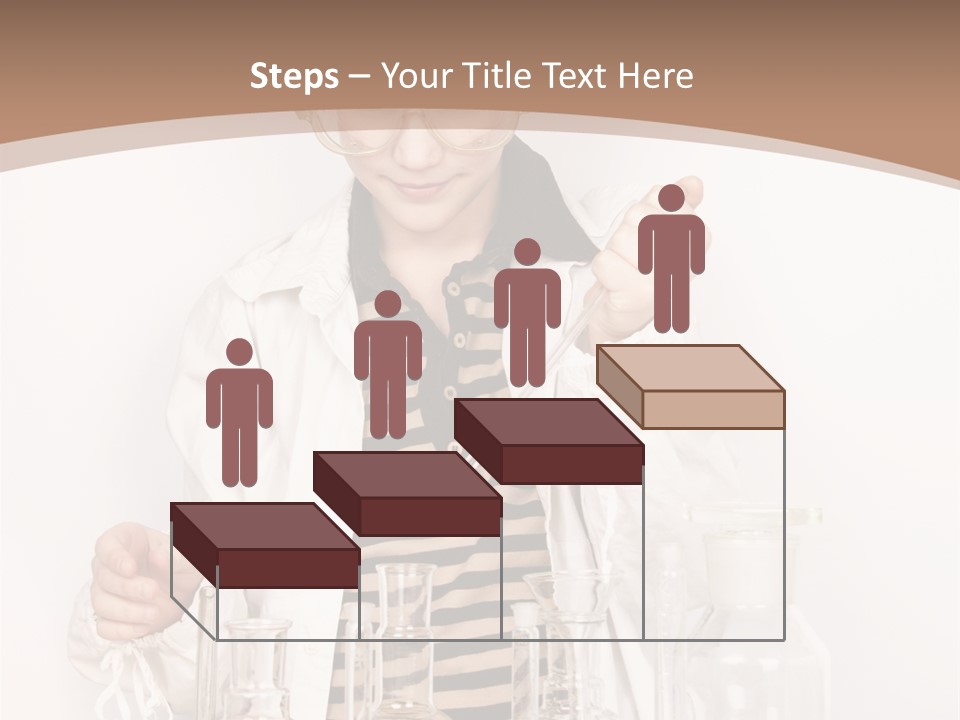 A Young Man Is Making A Science Experiment PowerPoint Template