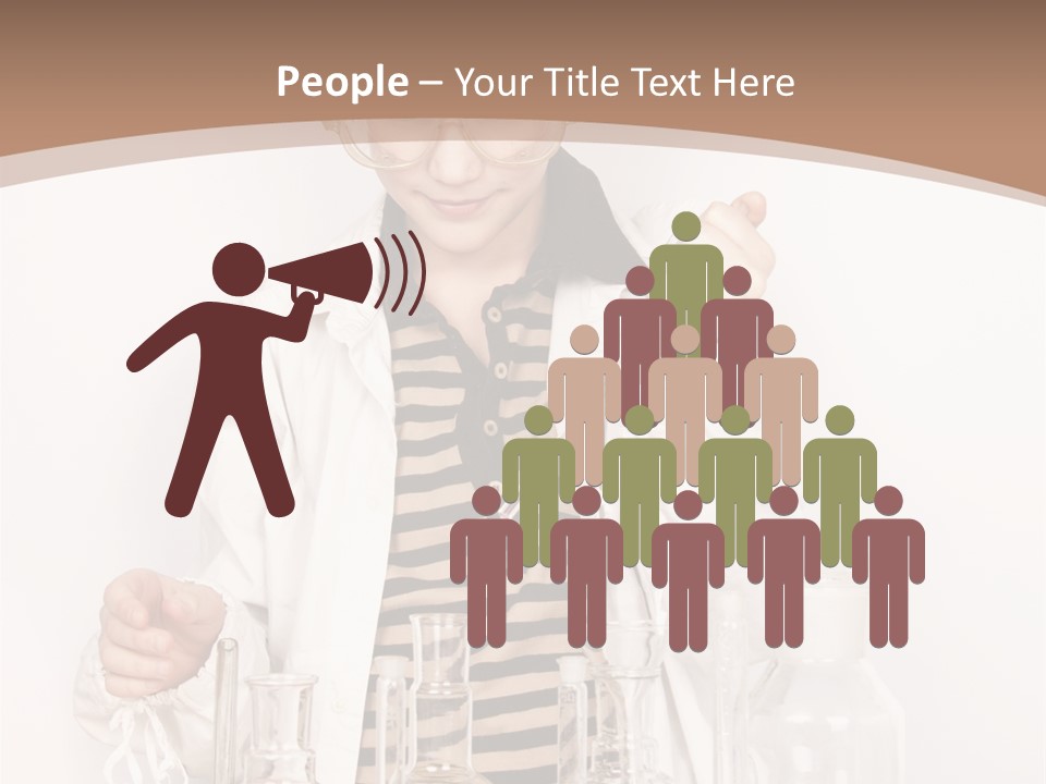 A Young Man Is Making A Science Experiment PowerPoint Template