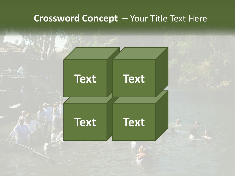 A Group Of People In White Shirts Are In The Water PowerPoint Template