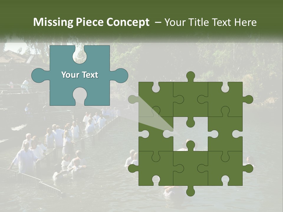 A Group Of People In White Shirts Are In The Water PowerPoint Template