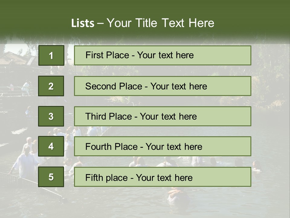 A Group Of People In White Shirts Are In The Water PowerPoint Template
