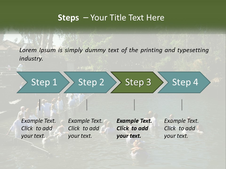 A Group Of People In White Shirts Are In The Water PowerPoint Template