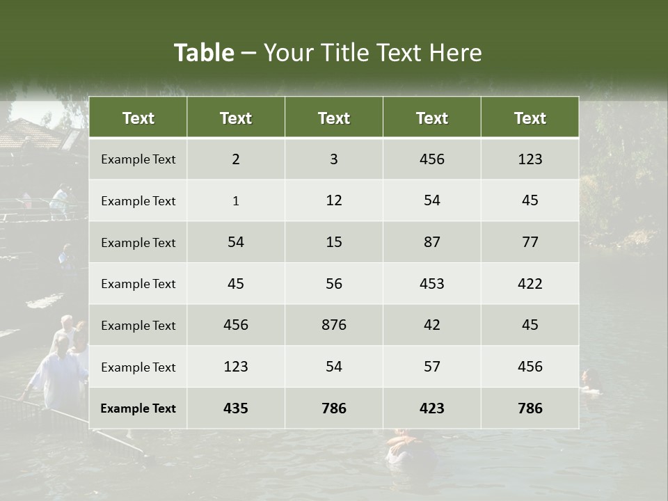 A Group Of People In White Shirts Are In The Water PowerPoint Template