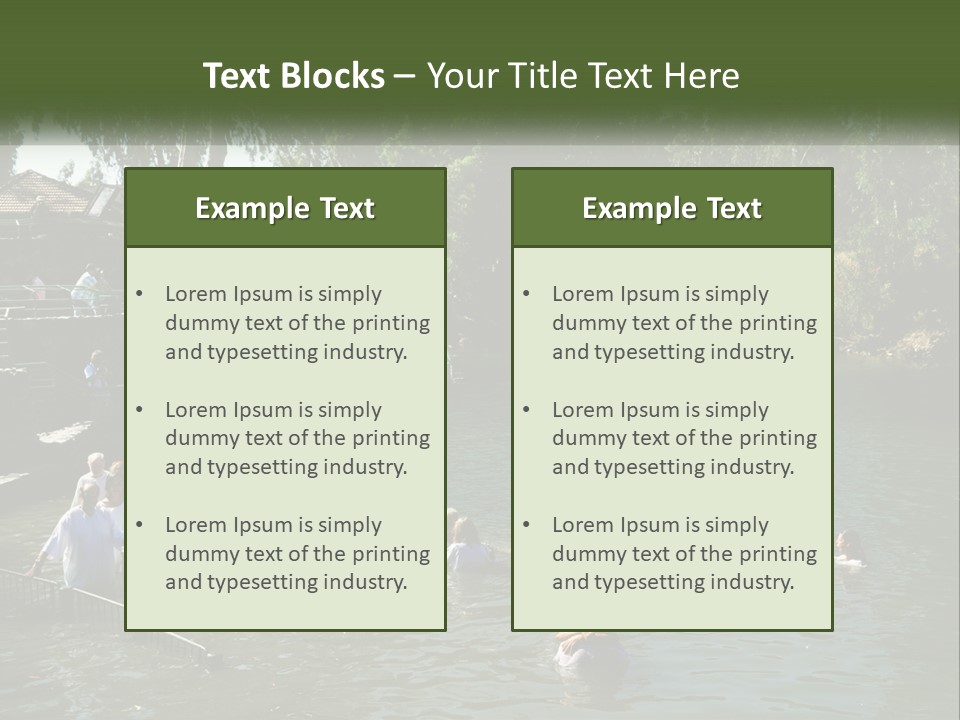 A Group Of People In White Shirts Are In The Water PowerPoint Template