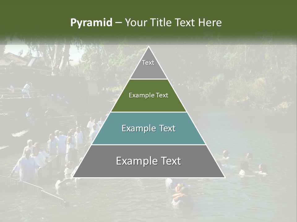 A Group Of People In White Shirts Are In The Water PowerPoint Template
