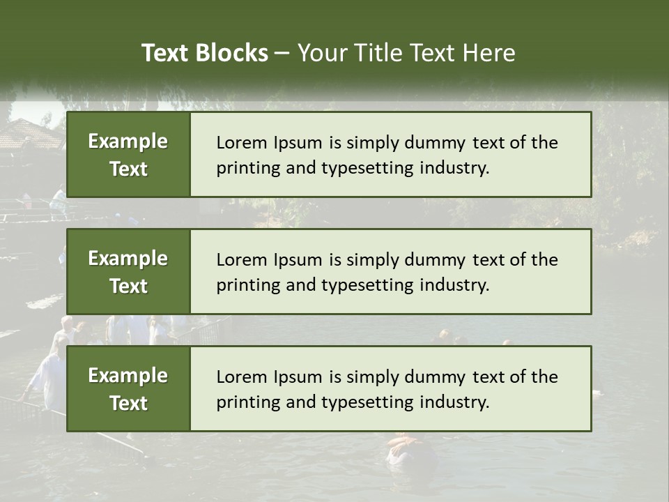 A Group Of People In White Shirts Are In The Water PowerPoint Template