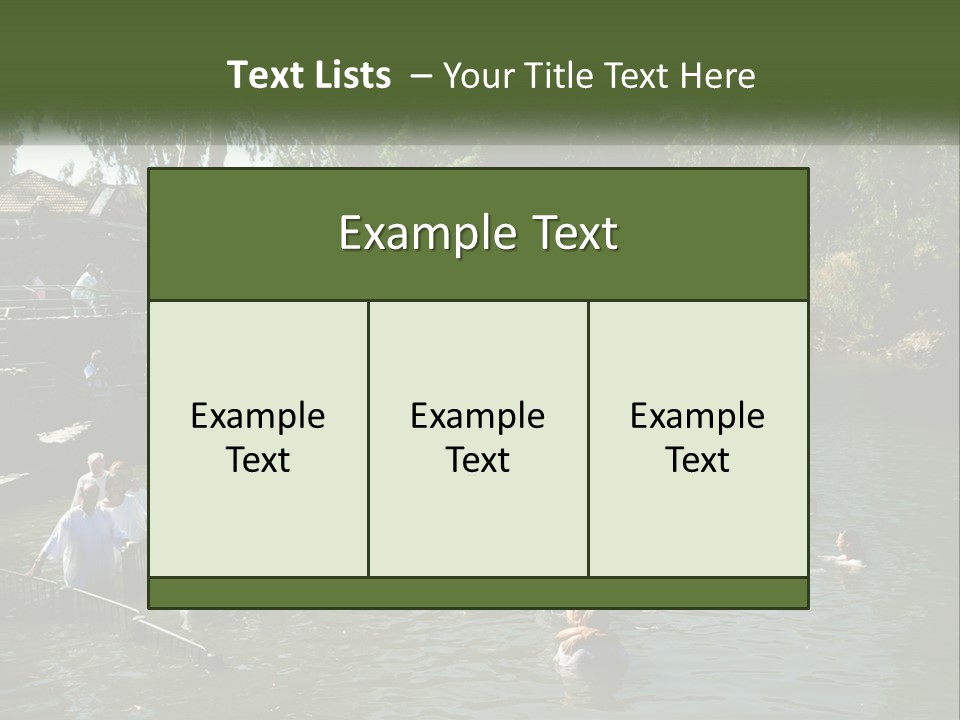 A Group Of People In White Shirts Are In The Water PowerPoint Template